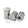 Tornillo tuerca remache de acero inoxidable BSOS-M5-L, agujero inferior 7.2, accesorio de ferretería para agujero ciego, tornillo tuerca remache con placa de presión hexagonal
