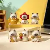 Enfeite de Gato Siamês da Sorte em Resina Figura Fofa Decoração de Paisagem em Miniatura para Desktop Presente Compra Corporativa Suprimento