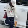 Sudadera para niña, nueva colección primavera/otoño 2026, top elegante de manga larga estilo coreano con cuello, moderno para niñas mayores