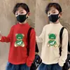 Y2442 # 2025 Nuevas Camisetas Interiores de Cuello Alto Medio para Niños Otoño e Invierno Ropa Engrosada para Niños Tops Interiores de Terciopelo Alemán para Hombres