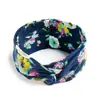 Diadema Bohemio Ins Versátil Elegante Nudo Cruzado Diadema Deportiva de Yoga Estampada Versión Ancha para Mujeres con Coronilla Alta
