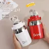 Taza Térmica para Niños y Estudiantes, Taza de Té con Popote de Acero Inoxidable 316, Taza para Niñas, Tetera de Agua Fría para Exteriores