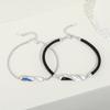 Cuerda de mano para pareja de patos mandarines anfibios diseño de nicho esmalte gota de color geometría pulsera de plata de ley joyería del Día de San Valentín