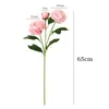 Flor de Peônia Flor de Peônia Artificial Flor de Peônia 2 Flores 1 Botão Galho Único Transfronteiriço Decoração de Casa Casamento Enfeites Produtos Acabados de Alto Padrão Atacado
