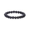 Promoção Quente da Amazon Europeu e Americano Olho de Tigre Contas Pedra Vulcânica Pinheiro Branco Pedra Fosca Par de pulseiras Pulseira Atacado