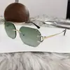 Nuevas Gafas de Sol Sin Montura 2025 para Mujer, Gafas de Sol Trendy Personalizadas, Gafas de Sol Retro de Alta Gama Anti-UV