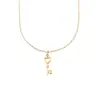 Moda Coreana Fofo Pingente de Cadeado e Chave para Casal Colar Aço Inoxidável Banhado a Ouro 18K Corrente Simples e Elegante para Clavícula Estilo Ins