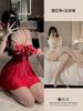 Tirante Fuga de Leche Lencería Falda Slip Sexy para Mujer Talla Grande Lazo Pijamas Estilo Princesa Camisón Hilo de Malla