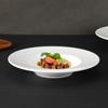 Plato de melamina con forma de sombrero de paja, plato de porcelana, plato hondo redondo, plato occidental para pasta, plato grande para restaurante de hotel, plato frío comercial