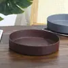Plato de Frutas Imitación Nogal para Sala de Estar, Bandeja Exhibidora de Snacks y Frutas Secas para Uso Doméstico, Nuevo Modelo 2026, Plato Redondo de Caramelo de Alta Estética