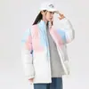 Mismo Estilo para Hombres y Mujeres Ropa Exterior de Algodón con Gradiente Estilo Nacional para Parejas Otoño e Invierno Ropa Exterior de Algodón Engrosada con Cuello Alto para Hombres Estilo Japonés Ropa Exterior Ligera Tendencia