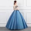 Nuevo Vestido de Solo para Mujer, Elegante Vestido de Noche sin Hombros con Tul de Colores para Estudio Fotográfico, Reunión Anual, Examen de Arte, Presentación Coral, Temporada de Otoño