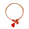 Pulsera de Cuerda de Cinco Colores para el Festival del Bote del Dragón Brocado Song de Xiaofusuo Hecho a Mano Estilo Chino Nuevo Pulsera del Festival del Bote del Dragón Zongzi Venta al por Mayor