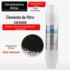 Purificador de água com núcleo UDF de partículas de carvão ativado frontal de 10 polegadas estilo coreano Máquina de água pura Elemento de filtro de conexão rápida integrado de 2 pontos
