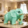 Ornamento de jade de elefante um par absorvedor de fortuna entrada da sala de estar TV armário de vinho decoração de casa presentes de inauguração de casa