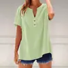 Camisa Casual Transfronteriza de Verano 2025 Amazon Holgada Moda Femenina de Comercio Exterior Europeo y Americano Top Versátil de Algodón y Lino para Mujer