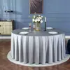 En Stock para Entrega Inmediata Mantel Redondo de Satín para Bodas, Banquetes de Cumpleaños, Banquetes de Inauguración de Casa, Disponible en Múltiples Colores, Tamaño Grande