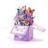 Nueva Tarjeta de Felicitación Navideña de Mariposa Colorida, Tarjeta de Felicitación Romántica de Alta Gama para el Día del Maestro, Tarjeta Pop-Up de Cumpleaños 3D