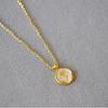Collar elegante de perlas naturales de agua dulce de estilo francés para mujer, estilo europeo y americano, de lujo, con colgante vintage de esmalte blanco perlado, cadena de clavícula.