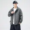 Chaqueta de Trabajo 2024 para Hombre Primavera y Otoño Nueva Ropa Holgada Americana Marca Trendy para Hombre Chaqueta Casual Ripper Cuello Atractivo