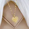 [Acero titanio] Elegante collar de diamantes con circonitas geométricas, cadena de clavícula para mujer, cadena de acero titanio.