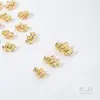 Fuerte Retención de Color Chapado en Oro de 14K Hilo Retorcido en Espiral Cuentas de Tornillo Roscado Cuentas Espaciadoras con Agujero Pasante Accesorios para Pulseras Collares Joyería DIY