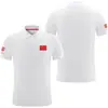 Verão 2024 camiseta esportiva de lapela de manga curta masculina e feminina da equipe chinesa camiseta polo pai-filho casaco de treinador atacado personalizado