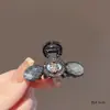 Pinza para el Cabello de Lujo de Alta Gama Estilo Francés con Pedrería, Pinza Pequeña, Pasador de Cristal Brillante, Pinza Superior para Flequillo Lateral, Accesorio para el Cabello