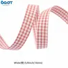 Cinta de Tela a Cuadros Cinta de Cuadros Pequeños Lazo Hecho a Mano DIY Accesorios para el Cabello Corbata de Lazo Ropa Cinta de Tela de Algodón