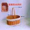 Cesta de pan al vapor de flor tejida a mano con ratán, hierba, bambú, sauce, flores frescas, huevos, postparto, fruta, regalo, tejido a mano