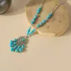 Acessório de cabeça de arte com padrão de estilo étnico, combinação de cores retrô chinesa transfronteiriça, corrente de cabeça para menina, joias para atacado