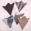 Pañuelo de Bolsillo para Hombre con Patrón de Algodón de Cáñamo Estilo Coreano Cuadrado de Bolsillo Distintivo Accesorios para Traje Otoño e Invierno Cuadrado Pequeño Cuadrado
