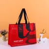 Película de impresión a color personalizada bolsa de plástico pp bolsa con forma de barco bolsa de nailon bolsa tejida a mano impermeable bolsa personalizada IKEA piel de serpiente