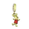 Chapado al Vacío Oro 18k Cuentas Panjia Dibujos Animados Encanto Linda DIY Colgante de Collar Pulsera Cuentas Perlas