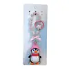 Cadena Creativa Lindo Pingüino con Cuentas para Teléfono Móvil Llavero Colgante Exquisito para Bolsa Llavero de Coche Pequeño Regalo Venta al por Mayor