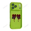 Funda para Teléfono Estilo Oscuro Corazón de Calavera para iPhone 17 Pro Max Suministro de Halloween Funda Mate de Ventana Grande Agradable al Tacto