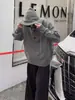 Directo de Fábrica Uso Diario Viaje Botones Calle Cordón Sudadera con Capucha Gris Casual Estilo Perezoso Color Sólido