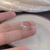 Anillo de mariposa de cristal de diamante de alta calidad para mujer, diseño de nicho, anillo abierto de lujo ligero de alta calidad, personalidad de moda.