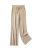 Nuevos pantalones de lana de pierna ancha holgados con caída para mujer, 100% cachemira pura, prendas de abrigo casuales holgadas de hilo de doble hebra para mujer