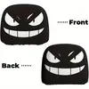 Funda de Reposacabezas para Coche con Estampado de Calavera Negra de Comercio Exterior Transfronterizo, Estilo Elástico Universal, Funda de Reposacabezas para Coche Original y Divertida