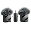 Microfone de Lapela Sem Fio F11 Um para Dois Profissional Redução Inteligente de Ruído Microfone de Lapela para Transmissão ao Vivo em Praça Microfone Um para Dois