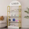 Gabinete de Salão de Unhas Rack de Exibição de Esmalte em Gel Salão de Beleza Prateleira de Produtos para Skincare Salão de Cabeleireiro Rack de Exibição para Transmissão ao Vivo