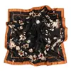 Lenço Quadrado de Cetim 90 Cores Estampado Estilo Exportação Europeu e Americano com Padrões Florais, Estilo Chinês, Versátil, Elegante Xale Feminino e Lenço de Seda