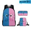 Produto Transfronteiriço 3D Novo: Mochila com Estampa de Desenho Animado, Bolsa de Ombro, Estojo e Mochila Conjunto de Três Peças - Mais Bonito Que Você!