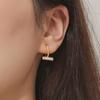 Zircônia Micro-Cravejada Cobre Banhado a Ouro 18K Clipe de Orelha de Uma Palavra Sem Furo Disco de Bobina de Mosquito Venda Quente Transfronteiriça Design Fashionable Senso de Alto Nível