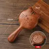 Peine de Sándalo Dorado Peine con Bolsa de Aire Gatito Peine con Almohadilla de Aire Peine para Uñas Anilladas Peine de Cabeza de Madera Linda Peine Masajeador de Meridianos Portátil