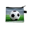 2025 Nueva Cartera de Monedas de Fútbol Estampado de Dibujos Animados Tarjetero Infantil Bolso de Almacenamiento Portátil de Moda para Hombres Bolsa Transfronteriza Caliente