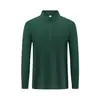 Camisa Polo de Manga Larga con Cuello Alto y Media Cremallera de Lyocell tipo Seda de Doble Cara para Primavera y Otoño Ropa de Trabajo Corporativa Personalizada con Logo Impreso o Bordado