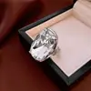 Elegante Anillo de Esmalte para Mujer, Diseño de Nicho Estilo Ins, Anillo Ajustable de Punta Abierta con Patrón para Dedo Índice, Anillo de Dedo del Pie, Directo de Fábrica