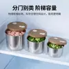 Caja de almacenamiento para carne congelada hecha de acero inoxidable 304 con iones de plata para sellado antibacteriano, a prueba de fugas y olores, fácil de limpiar y sin preocupaciones